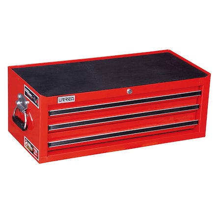 Urrea Tool Cabinet, 3 Drawer, Red, Steel, 27 in W x 37 in D x 18 in H X27I3
